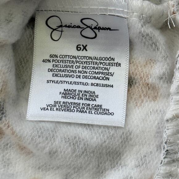 Jessica Simpson Girls Fall Floral Print Peplum Fleece Shirt Size 7-8 New - Picture 8 of 8